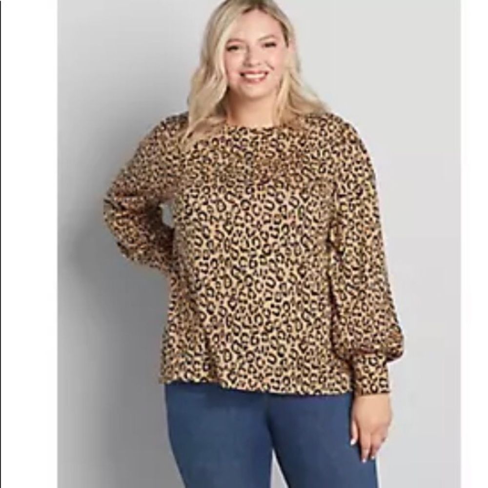 Lane Bryant Leopard 22/24 Shirt